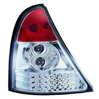 Feux arri�re � LED, Renault Clio 09/98-05/01, chrome/rouge