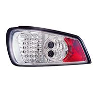 Rear lights, LED, Peugeot 306 97-00, chrome/clear