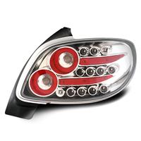 Feux arri�re � LED, Peugeot 206 98-, 2/4 portes, clair/chrome