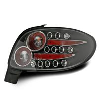 Feux arri�re � LED, Peugeot 206 98-, verre lisse/fond noir