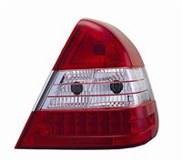 1 Satz (links, rechts) LED R�ckleuchten Klarglas / Rot - Chrom - Rot, Mercedes W202 C Klasse 94-00