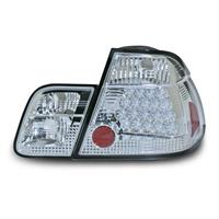 Rear light set, LED, BMW E46 sedan 05.98-09.01, clear/chrome (4 pieces)