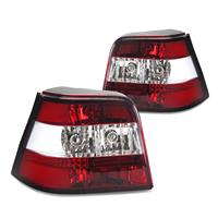 R�ckleuchten f�r Golf 4 Bj. 97-03, Klarglas rot-chrom