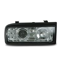Scheinwerfer, AE-Design, Corrado Bj. 88-95, Xenon-Optik-Linse, 2 Standlichtringe, Vorbereitung f�r elek. LWR, Klarglas / chrom