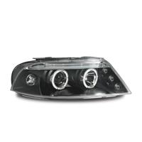 Scheinwerfer, AE-Design, VW Passat Bj. 00-05, Xenon-Optik-Linse, 2 Standlichtringe, Zusatzbeleuchtung: 3 LED, Standlichtleiste, inkl. Blinker, Vorbereitung f�r elek. LWR, Klarglas / schwarz