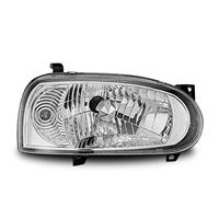 Scheinwerfer, Klarglasoptik, VW Golf 3,Vorbereitung f�r elek. LWR, Klarglas / chrom