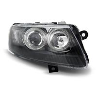 Scheinwerfer, AE-Design, Audi A6 Bj. 04 -, Xenon-Optik-Linse, 2 Standlichtringe, inkl. Blinker, mit LWR, Klarglas / schwarz