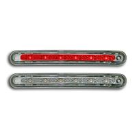 3�me feu de stop � LED, Peugeot 207, 6 LED, face lisse/chrome