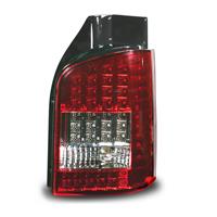 LED R�ckleuchten VW T5 03- nur f�r Fahrzeuge mit Heckklappe, rot/wei�