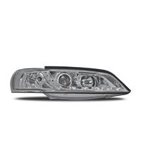Headlights, DRL design, Opel Vectra 96-98, xenon-look lense, built-in indictaor, levelling control, clear/chrome