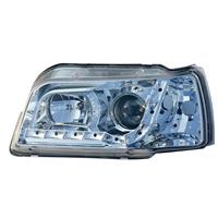 Phares avant, Renault Clio 92-97, design feux diurnes, aspect x�non, clignotant inclu, face lisse/fond chrome