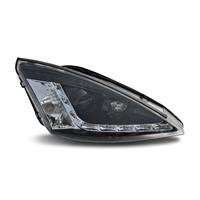 Headlights, DRL design, Ford Focus 01-04, xenon-look lense, built-in indictaor, electric levelling control (long plug)