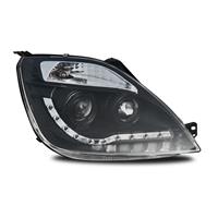 Faruri, DRL design, Ford Fiesta 01-05, clar/negru 