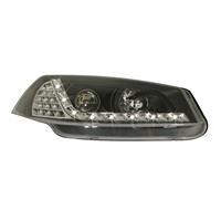 1 Satz (links, rechts)  Scheinwerfersatz Renault Megane 03-05, 4+5 T�rer, Tagfahrtlicht Design,  Klarglas/Schwarz, inklusive LED Blinker, Projekt.