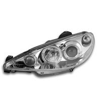 1 Satz (links, rechts) Scheinwerfersatz VW T5  03, Tagfahrlicht Design, Klarglas/Schwarz, Projekt.,  inkls. LED Blinker,