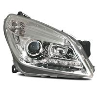 Scheinwerfer, Tagfahrlicht Design, Opel Astra H Bj. 04-, Xenon-Optik-Linse, inkl. Blinker, LWR mit Motor, Klarglas/chrom