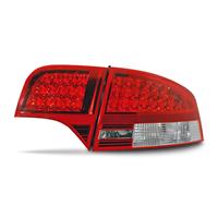 Rear light set, LED, Audi A4 B7 04-08, red/clear