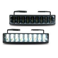 Daytime running lights, 18 Piranha LEDs, black, integrated turn-off function