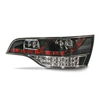 Rear light set, LED, Audi Q7 06-, with LED indicator, clear/black
