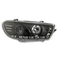 Phares avant, feux diurnes homologu�s R87 int�gr�s, VW Scirocco 08-, aspect x�non, clignotant int�gr�, correcteur de port�e lumineuse avec moteur, face lisse/fond noir
