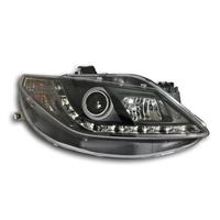 Scheinwerfer, integriertes Tagfahrlicht R87 Zulassung, Seat Ibiza 08-,  Xenon-Optik-Linse, inkl. Blinker, LWR mit Motor, Klarglas/schwarz