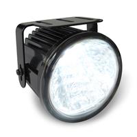 Lumini de zi DRL cu pozities, 12V & 24V, rotund, 1 LED 3 Watt, clar/crom , functie dim, omologare R87/R7, E-marked, ? 70 mm, functie test