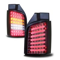 Rear lights, VW T5 03-09 / 10-, lightbar / full LED, chrome/clear