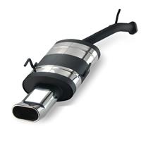 Edelstahl Sportauspuff Endschalld�mpfer, Auspuff f�r Opel Vectra B / Vectra B Facelift, oval DTM-Look, mit ABE