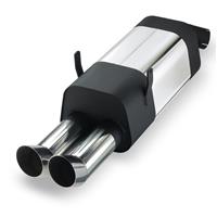 Edelstahl-Endschalld�mpfer BMW E36 6 Zyl, 2x76 DTM-Look, 325i - 328i, -141 KW, nicht Compact,  mit ABE