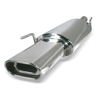 Edelstahl Sportauspuff Endschalld�mpfer, Auspuff Audi A3/VW Golf IV/VW Beetle -110 KW, 150x75 flach oval, 50mm Anschluss, mit ABE