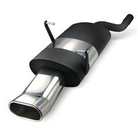 Edelstahl Sportauspuff Endschalld�mpfer, Auspuff BMW E46 4Zyl., oval DTM-Look, mit ABE