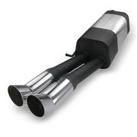 Edelstahl Sportauspuff Endschalld�mpfer, Auspuff f�r Audi A4 B5 ab Bj. 95, 2x76 DTM-Look, mit ABE