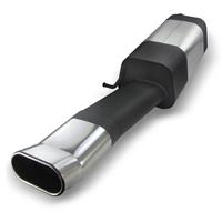 Edelstahl Sportauspuff Endschalld�mpfer,  Auspuff f�r Audi A4 B5 ab Bj. 95, oval DTM-Look, mit ABE