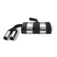 Edelstahl Sportauspuff Endschalld�mpfer, Auspuff f�r VW Golf 5 und Golf 5 Plus, 2x76 rund, mit ABE