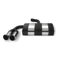 Edelstahl Sportauspuff Endschalld�mpfer, Auspuff f�r VW Golf 5 und Golf 5 Plus, 2x76 DTM-Look, mit ABE