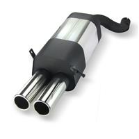 Edelstahl Sportauspuff Endschalld�mpfer, Auspuff f�r Mercedes W203 C-Klasse, 2x76 rund, mit ABE