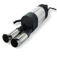 Edelstahl Sportauspuff Endschalld�mpfer, Auspuff f�r Skoda Fabia 6Y/5J, 2x76 DTM-Look, mit ABE