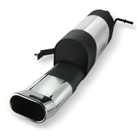 Edelstahl Sportauspuff Endschalld�mpfer, Auspuff f�r Skoda Fabia 6Y/5J, oval DTM-Look, mit ABE
