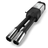Edelstahl Sportauspuff Endschalld�mpfer, Auspuff f�r Skoda Octavia 1U inklusive Kombi, 2x76 rund, mit ABE