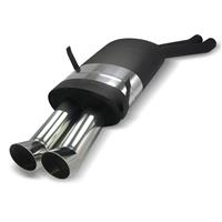 Edelstahl Sportauspuff Endschalld�mpfer, Auspuff f�r BMW E46 6Zyl., ab 2001, 2x76 DTM-Look,  mit ABE