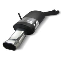 Edelstahl Sportauspuff Endschalld�mpfer, Auspuff f�r BMW E46 6Zyl., ab 2001, oval DTM-Look, mit ABE
