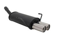Rear Muffler Opel Astra H 1.4 16 V, 1.6 16V, 1.8 16V, 1.7 CDTi, 1.9 CDTi, 2x76 round, straight, with ABE