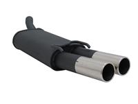 Endschalld�mpfer Opel Tigra 1,4-16V / 1,6-16V, 2 x 76 mm rund, gerade, mit ABE