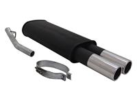 Endschalld�mpfer Opel Vectra A 1,4 / 1,6 / 1,7Diesel  / 1,8 / 2,0, nicht f�r 16V, 2 x 76 mm rund, gerade, mit ABE