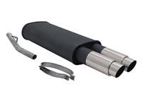 Endschalld�mpfer Opel Vectra A 1,4 / 1,6 / 1,7Diesel  / 1,8 / 2,0, nicht f�r 16V, 2 x 76 mm GP-Design, mit ABE