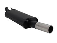 Muffler VW Golf 3 / Cabrio, Golf 4 Cabrio 1,4*/ 1,6*/ 1,6 GT/ 1,8*/ 1,8/ 1,9D*/1,9 TDI/ 2,0 except Syncro, (*S pipe is necessary), 1 x 76mm, EC approved