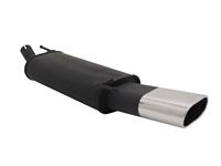 Muffler VW Golf 3 / Cabrio, Golf 4 Cabrio 1,4*/ 1,6*/ 1,6 GT/ 1,8*/ 1,8/ 1,9D*/1,9 TDI/ 2,0 except Syncro, (*S pipe is necessary), 135 x 75mm oval, EC approved