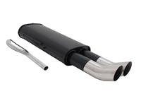 Muffler, VW Passat + Variant (estate) 1,6 / 1,8 / 1,9TD / 1,9TDI/ 2,0 except Syncro, 2 x 76 mm, EC approved