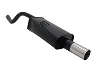 Muffler, Fiat Punto II 1,2 44/59KW, 1999 to 2003, 1 x 76 mm RL design, approved (ABE)