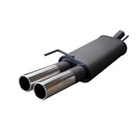Muffler, Peugeot 207 1,4/ 1,4-16V/ 1,6-16V/ 1,4 Hdi/ 1,6 Hdi  all from 2001 up to 2006, 2 x 76 mm, EC approved